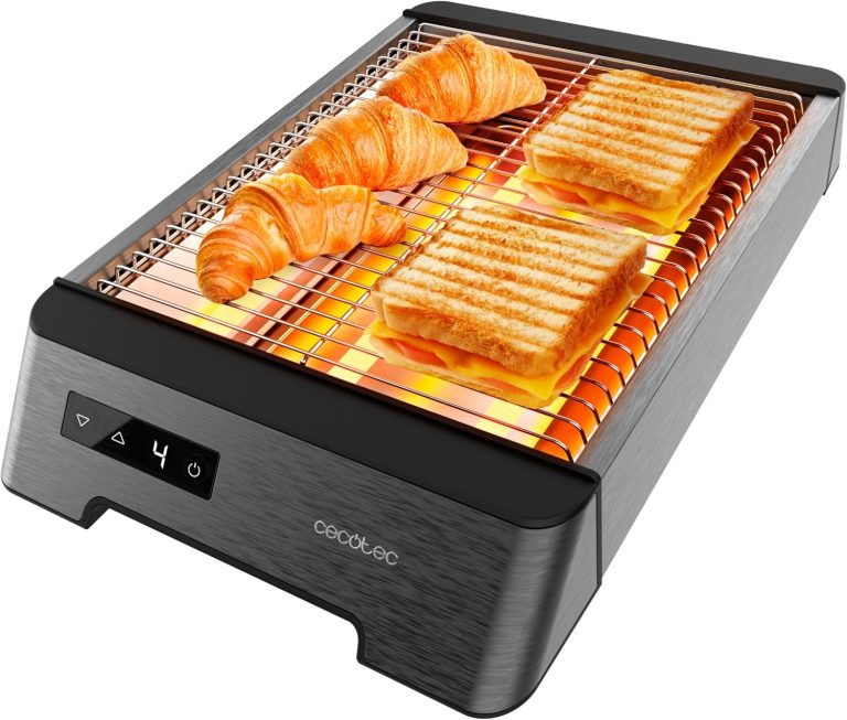 Cecotec Grille Pain Horizontal Touch NiceSlice Touch, 3 Résistances, 1000W