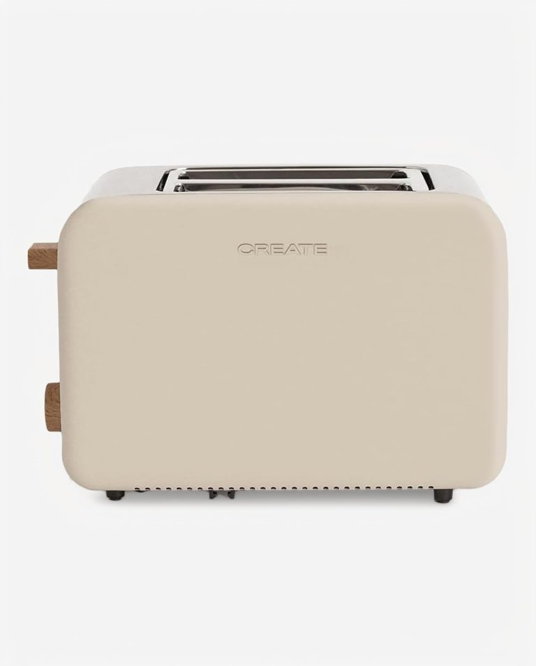 CREATE/TOAST RETRO/Grille-pain Sable, 6 niveaux de puissance, 2 fentes larges, 850W
